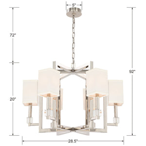Dixon 6 Light Antique Gold Chandelier