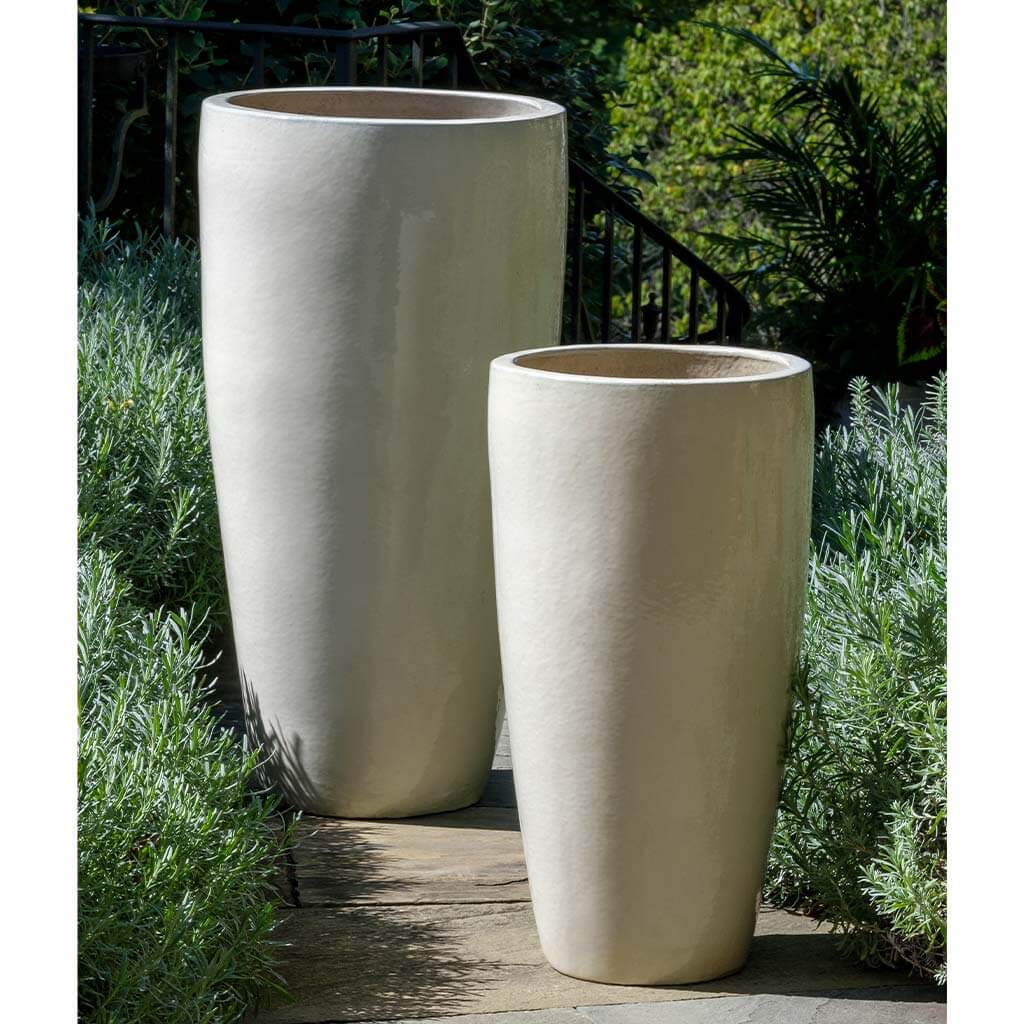Tall Indoor/Outdoor Planters - Cream (Set of 2)