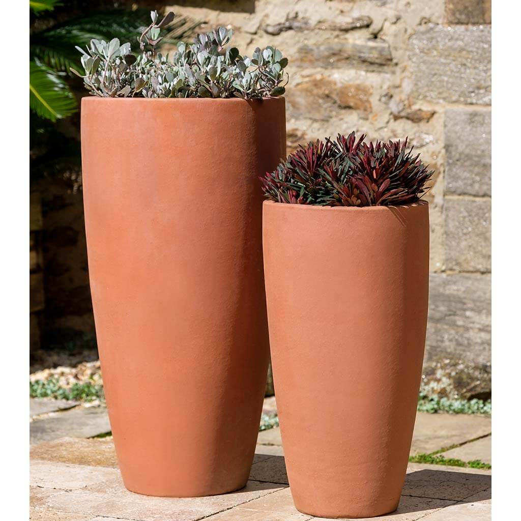tall ceramic pots for indoor plants Tall Indoor/Outdoor Planters - Terra Rosa (Set of 2)