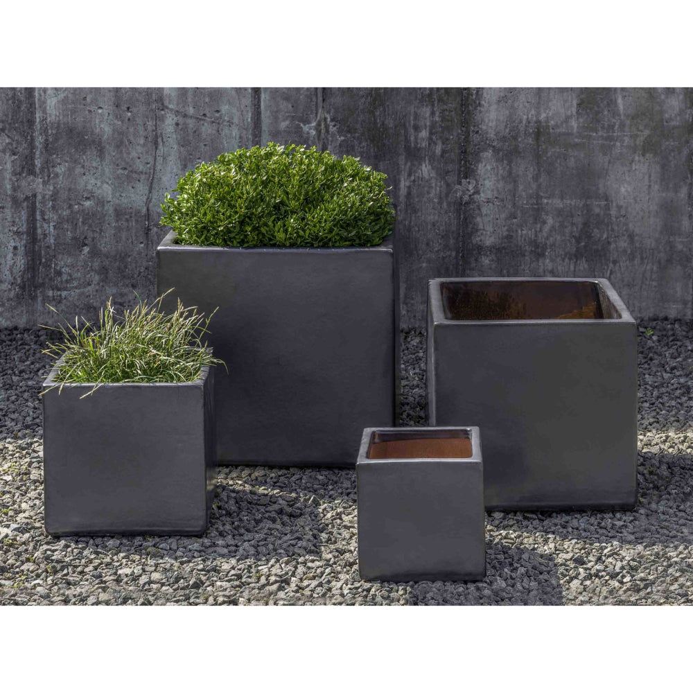 Hancock Planter Set of 4 Campania International Metal Grey