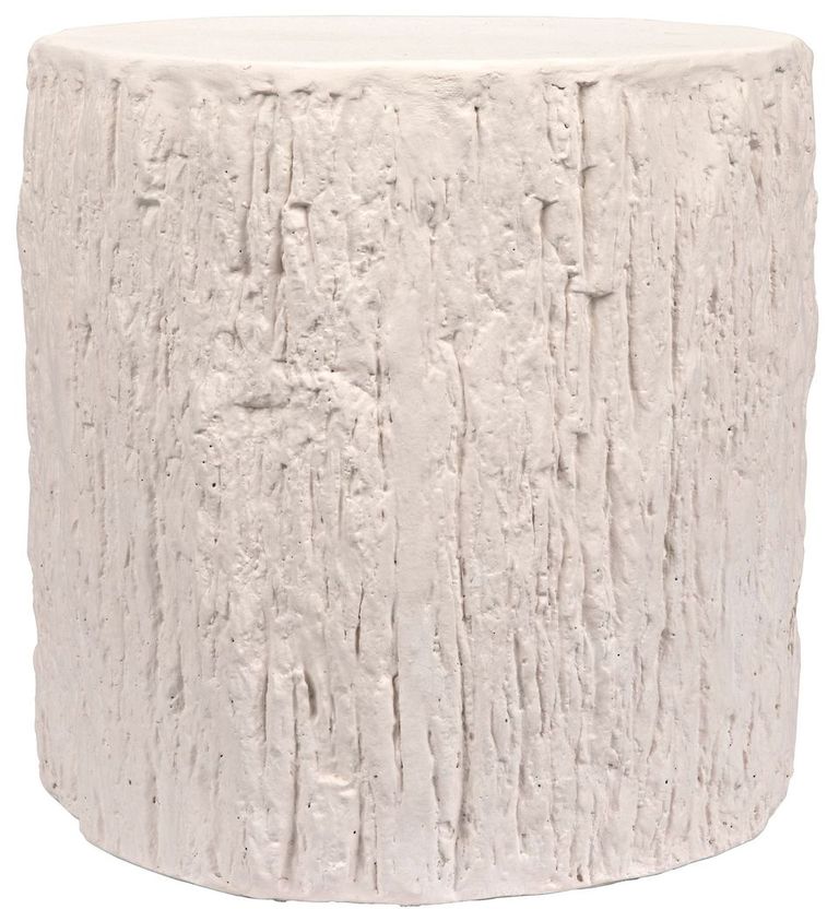 Trunk Side Table - White Fiber Cement