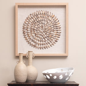 Riviera Framed Wall Art in Beige Simnia Shell