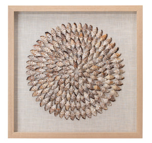 Riviera Framed Wall Art in Beige Simnia Shell