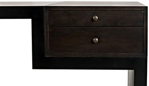 Alvaro Desk Black Metal - Ebony Walnut