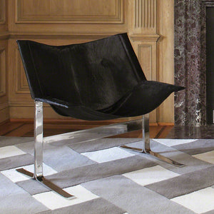 Cantilever Hide Chair - Black