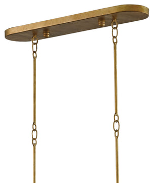 Currey and Company Grand Lotus Gold Oval Chandelier