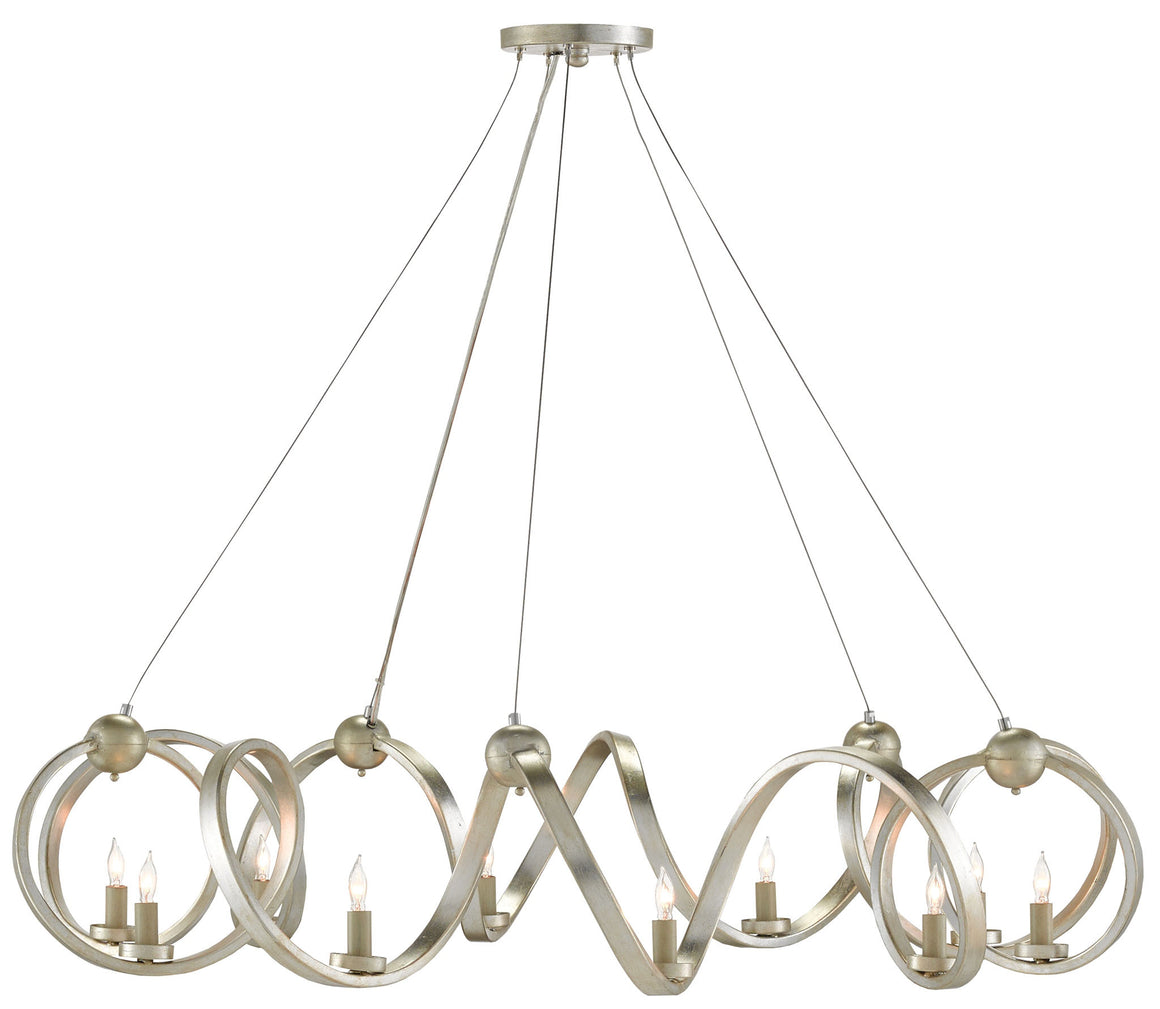 Currey and Company Ringmaster Silver Chandelier
