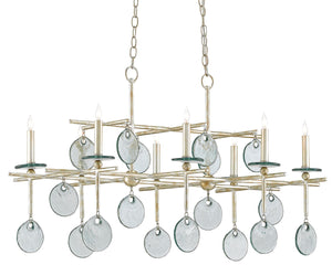 Currey and Company Sethos Silver Rectangular Chandelier