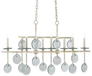 Currey and Company Sethos Silver Rectangular Chandelier