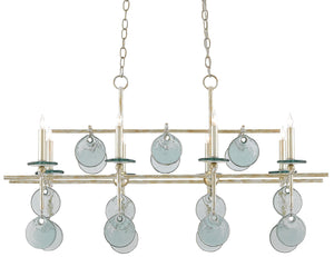 Currey and Company Sethos Silver Rectangular Chandelier