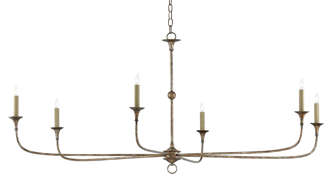 Currey and Company Nottaway Bronze Large Chandelier
