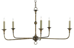 Currey and Company Nottaway Bronze Small Chandelier - Pyrite Bronze