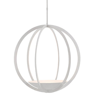 Currey and Company Minimalist White Orb Chandelier