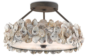 Currey and Company Oyster Semi-Flush