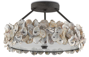 Currey and Company Oyster Semi-Flush