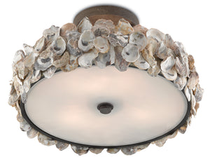 Currey and Company Oyster Semi-Flush