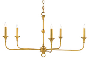 Currey and Company Nottaway Gold Small Chandelier