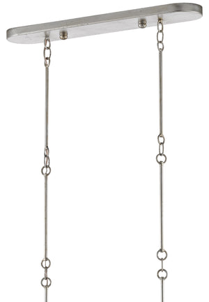 Currey and Company Grand Lotus Silver Oval Chandelier