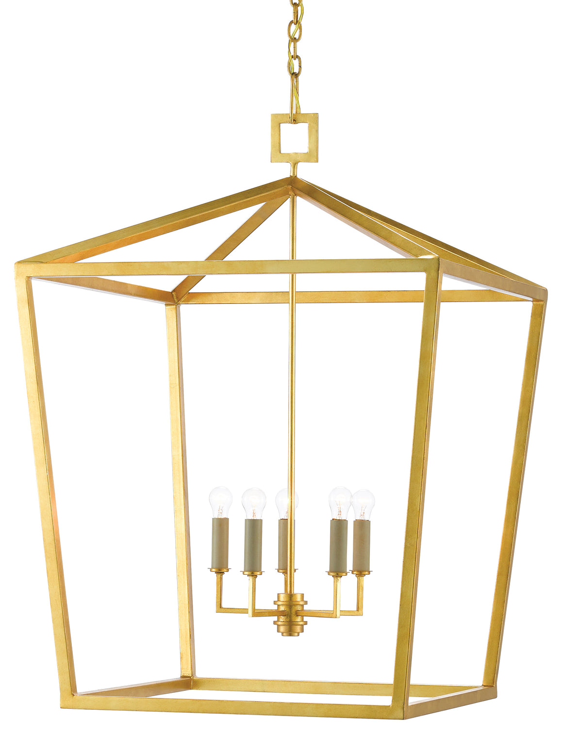 Currey and Company Denison Gold Grande Lantern