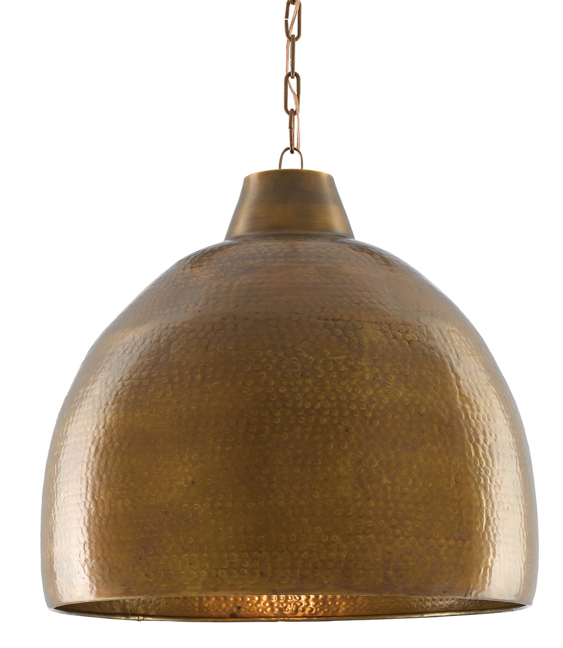 Currey and Company Earthshine Brass Large Pendant