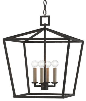 Currey and Company Denison Black Medium Lantern