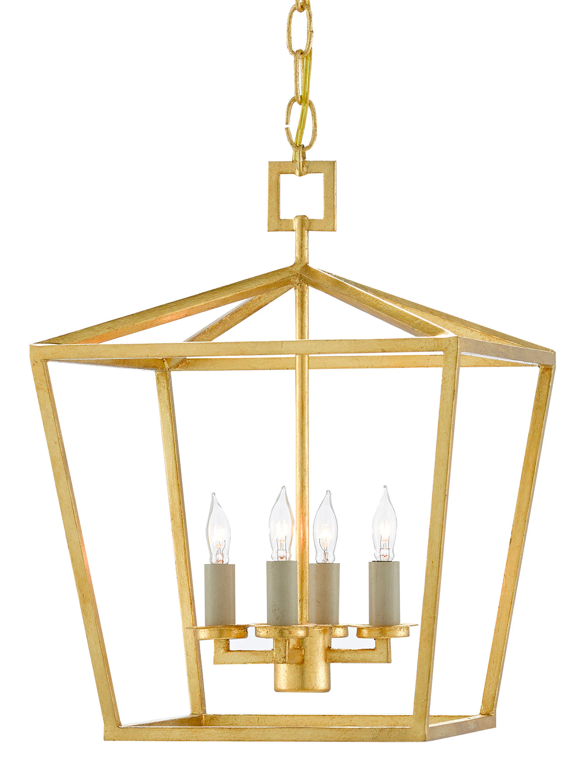 Currey and Company Denison Gold Small Lantern