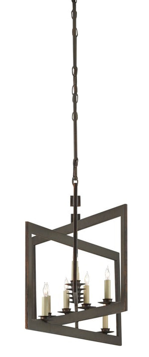Currey and Company Middleton Bronze Rectangular Chandelier - Bronze Gold