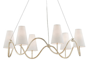 Currey and Company Kadir Chandelier - Silver Granello