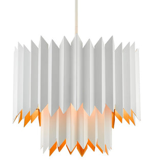 Currey and Company Syrie Chandelier - Sugar White/Painted Contemporary Gold
