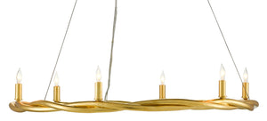 Currey and Company Soliloquy Chandelier - Contemporary Gold Leaf