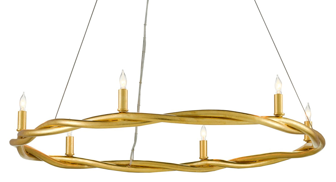 Currey and Company Soliloquy Chandelier - Contemporary Gold Leaf