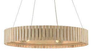 Currey and Company Tetterby Chandelier - Light Taupe/Smokewood