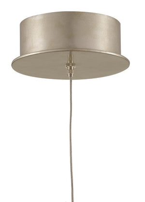 Currey and Company Crystal Bud 1-Light Multi-Drop Pendant - Painted Silver/Contemporary Silver Leaf
