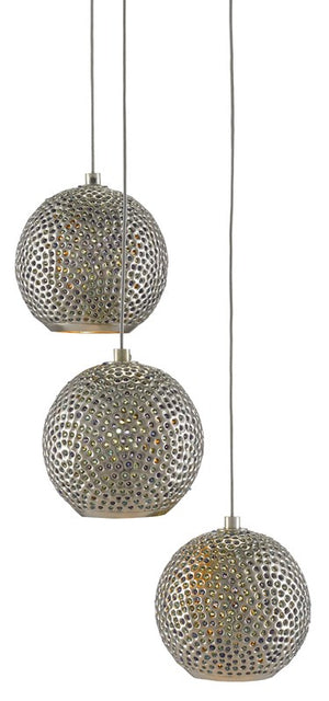 Currey and Company Giro 3-Light Multi-Drop Pendant