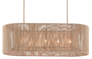 Currey and Company Mereworth Chandelier - Natural Rope/Beige