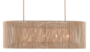 Currey and Company Mereworth Chandelier - Natural Rope/Beige