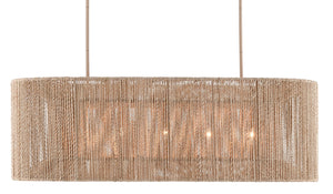 Currey and Company Mereworth Chandelier - Natural Rope/Beige