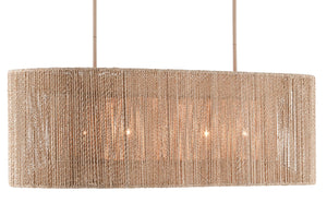 Currey and Company Mereworth Chandelier - Natural Rope/Beige