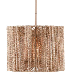 Currey and Company Mereworth Chandelier - Natural Rope/Beige