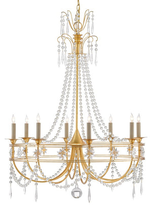 Currey and Company Dream-Maker Chandelier - Antique Gold Leaf