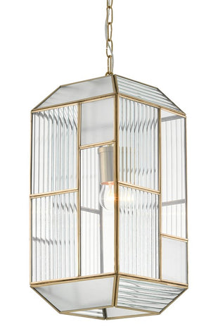 Currey and Company Bardolph Clear Glass Pendant