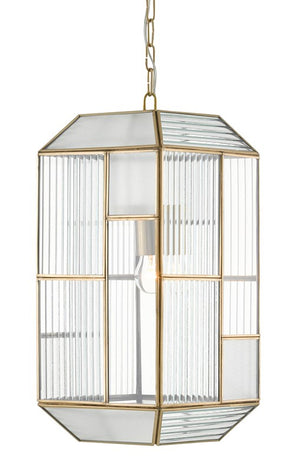 Currey and Company Bardolph Clear Glass Pendant