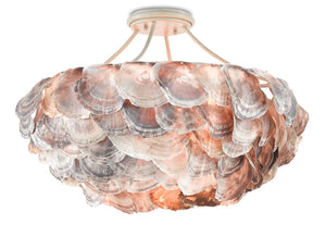 Currey and Company Seahouse Natural Shell Chandelier