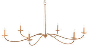 Currey and Company Saxon Rattan Chandelier - Painted Rattan/Natural Rattan