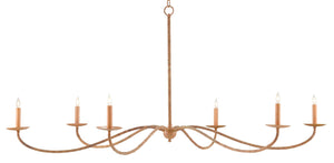 Currey and Company Saxon Rattan Chandelier - Painted Rattan/Natural Rattan