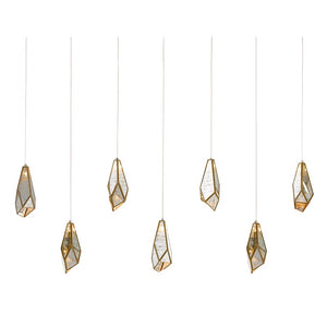 Glace Rectangular 7-Light Multi-Drop Pendant