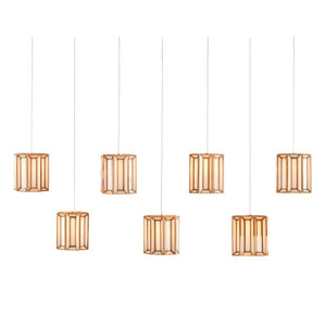 Daze Rectangular 7-Light Multi-Drop Pendant