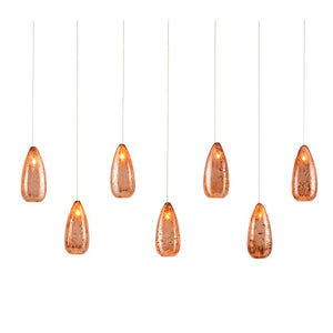 Rame Rectangular 7-Light Multi-Drop Pendant