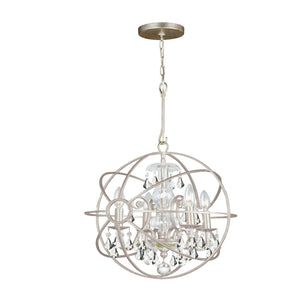 Solaris 4 Light Clear Crystal English Bronze Mini Chandelier