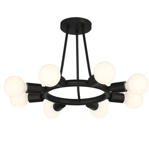 Dakota 8 Light Black Ceiling Mount